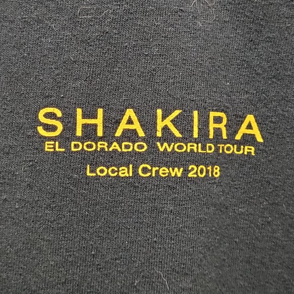 VERY RARE, 2018 SHAKIRA, ELDORADO WORLD TOUR, CREW GIFT TEE SHIRT, XL!!! - Picture 2 of 2